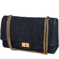 Chanel 2.55 handbag in blue denim canvas
