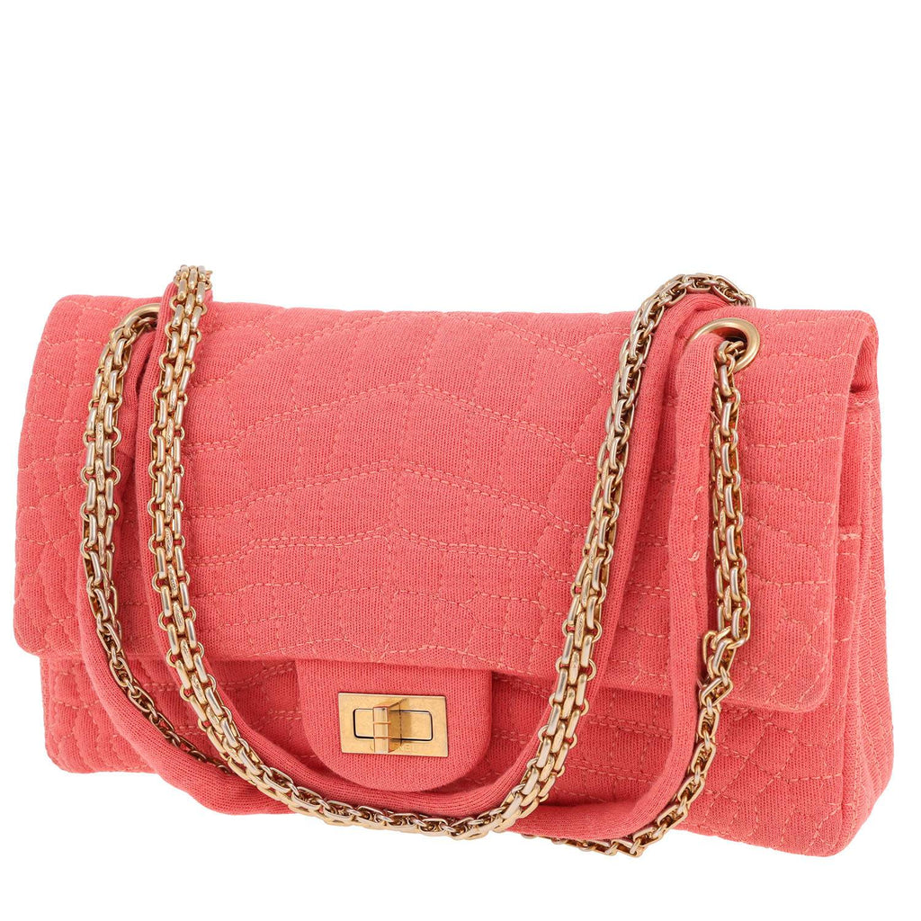 Chanel 2.55 handbag in pink jersey