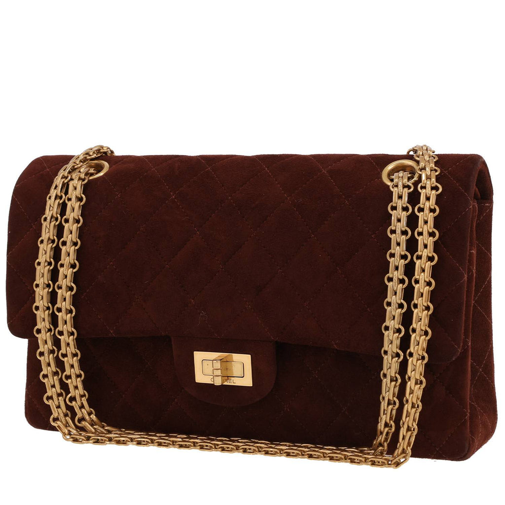 Chanel 2.55 shoulder bag in brown Veau velours