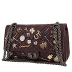 Chanel 2.55 shoulder bag in burgundy quilted leather