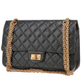 Chanel 2.55 shoulder bag in green quilted iridescent leather