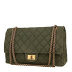 Chanel 2.55 shoulder bag in khaki denim canvas