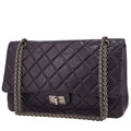 Chanel 2.55 shoulder bag in purple quilted leather
