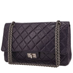 Chanel 2.55 shoulder bag in purple quilted leather