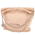 Chanel 22 shopping bag in beige leather