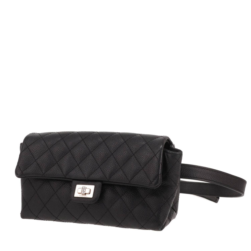 Chanel belt bag Noir quilted grained leather belt bag