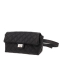 Chanel belt bag Noir quilted grained leather belt bag