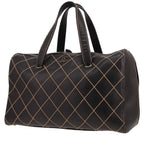 Chanel Boston handbag in black leather