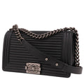 Chanel Boy shoulder bag in black leather
