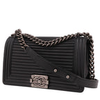 Chanel Boy shoulder bag in black leather