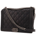 Chanel Boy large model shoulder bag in black leather