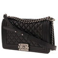 Chanel Boy shoulder bag in black quilted leather