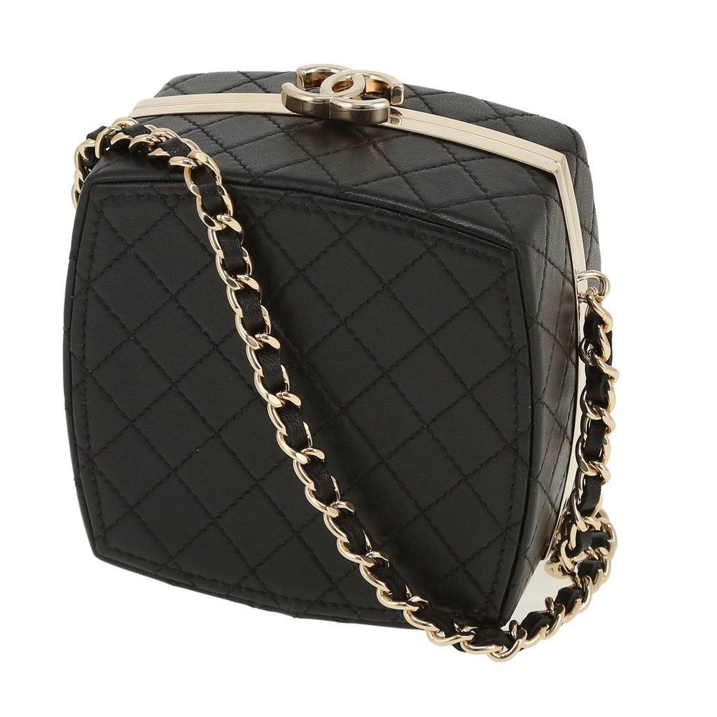 Chanel clutch in black leather