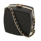 Chanel clutch in black leather