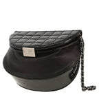 Chanel Editions Limitées clutch in black patent quilted leather and black leather