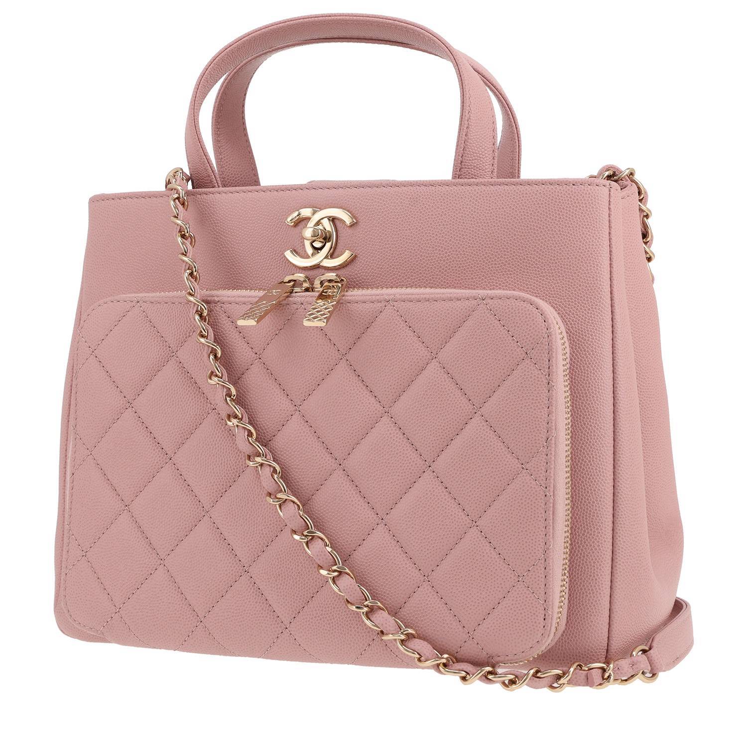 Chanel Executive handbag in pink grained leather