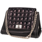 Chanel handbag in black patent leather