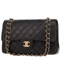 Chanel handbag in black quilted leather