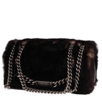 Chanel handbag in brown fur