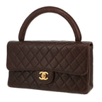 Chanel handbag in brown quilted leather