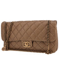 Chanel handbag in golden brown quilted leather