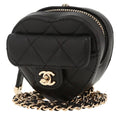 Chanel Heart bag mini shoulder bag in black quilted leather