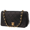 Chanel Mademoiselle shoulder bag in black quilted leather