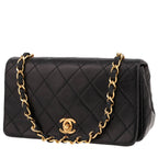 Chanel Mademoiselle shoulder bag in black quilted leather