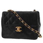 Chanel Mini Carré shoulder bag in black lizard