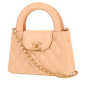 Chanel Mini Shopping handbag in beige leather