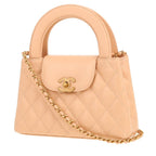 Chanel Mini Shopping handbag in beige leather
