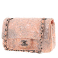 Chanel Mini Timeless handbag in powder pink and grey velvet with sequins
