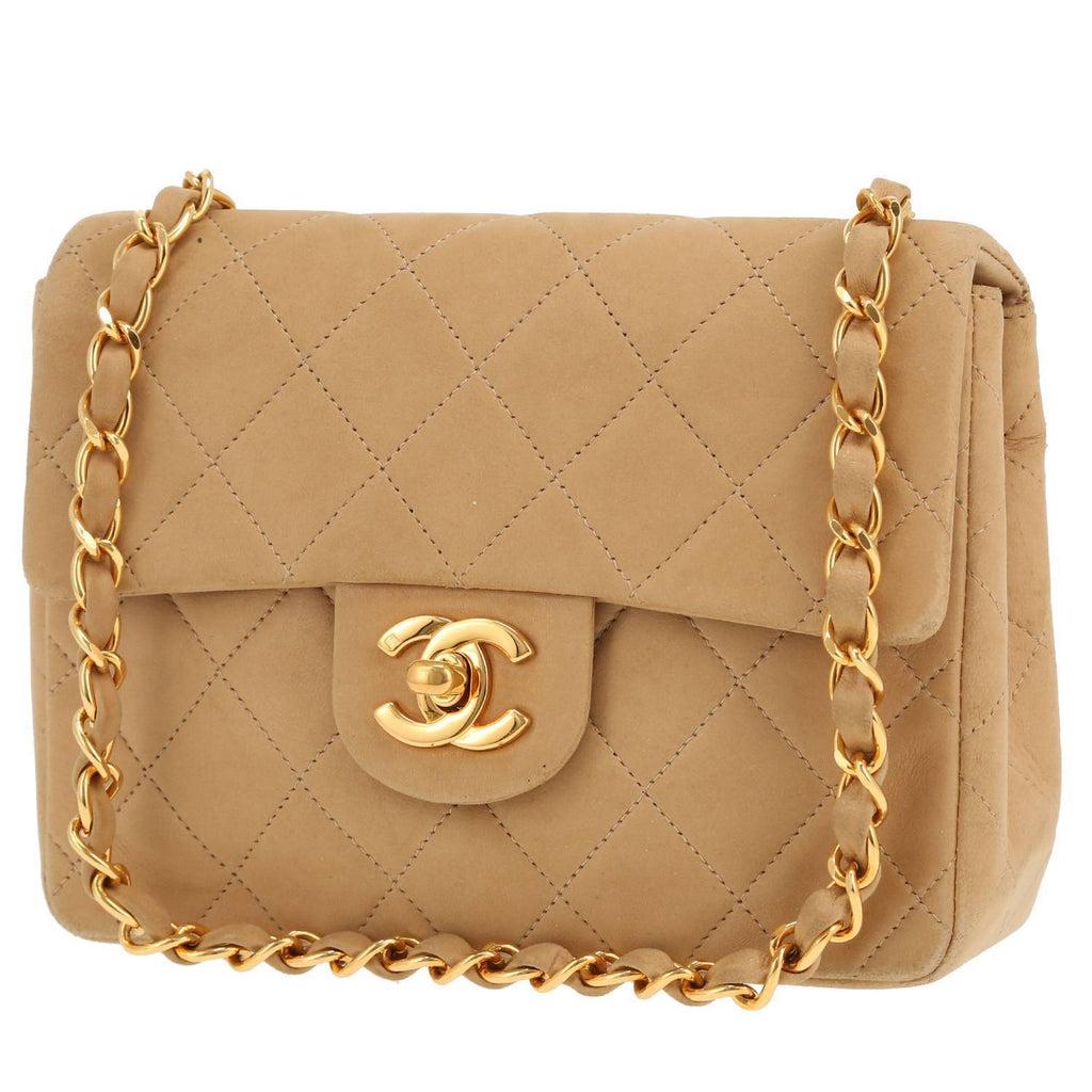 Chanel Mini Timeless shoulder bag in beige Veau velours