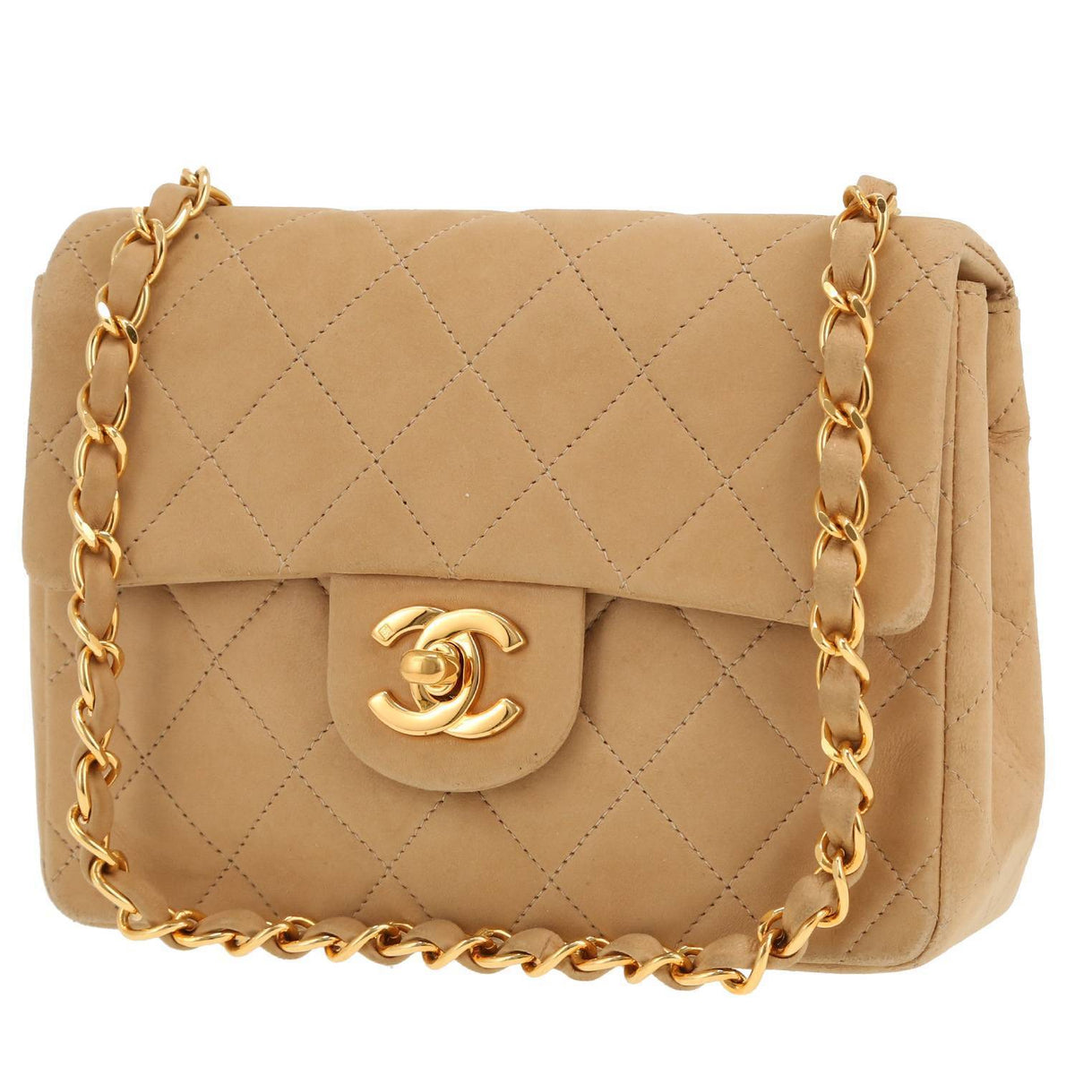Chanel Mini Timeless shoulder bag in beige Veau velours
