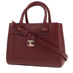 Chanel Neo Executive handbag in burgundy grained leather