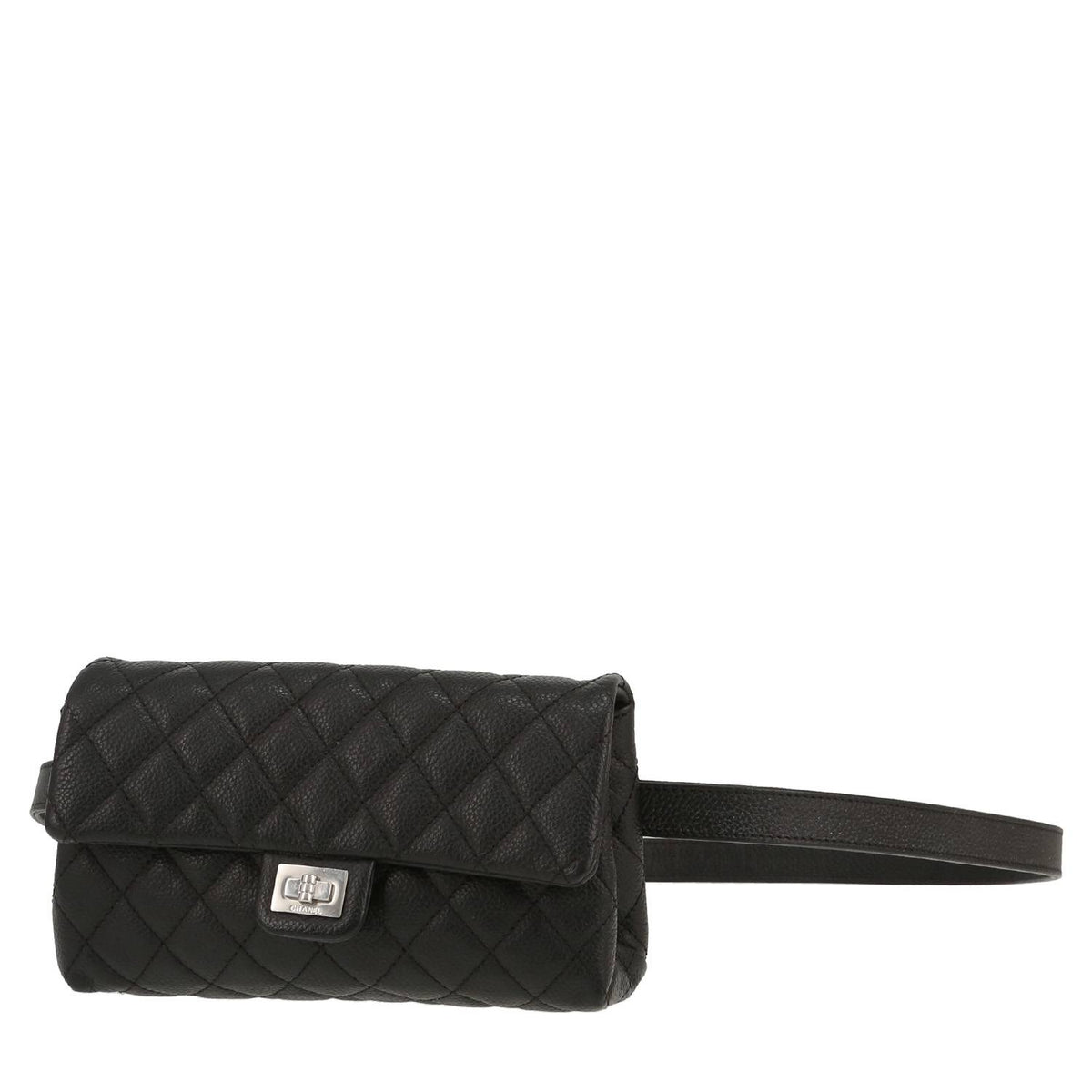 Chanel Pochette ceinture clutch-belt in black grained leather