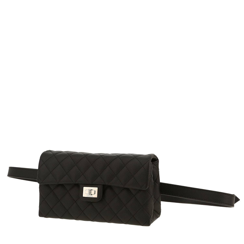 Chanel Pochette ceinture clutch-belt in black grained leather