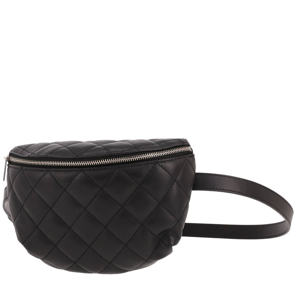 Chanel Pochette ceinture clutch-belt in black quilted leather