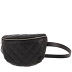 Chanel Pochette ceinture clutch-belt in black quilted leather
