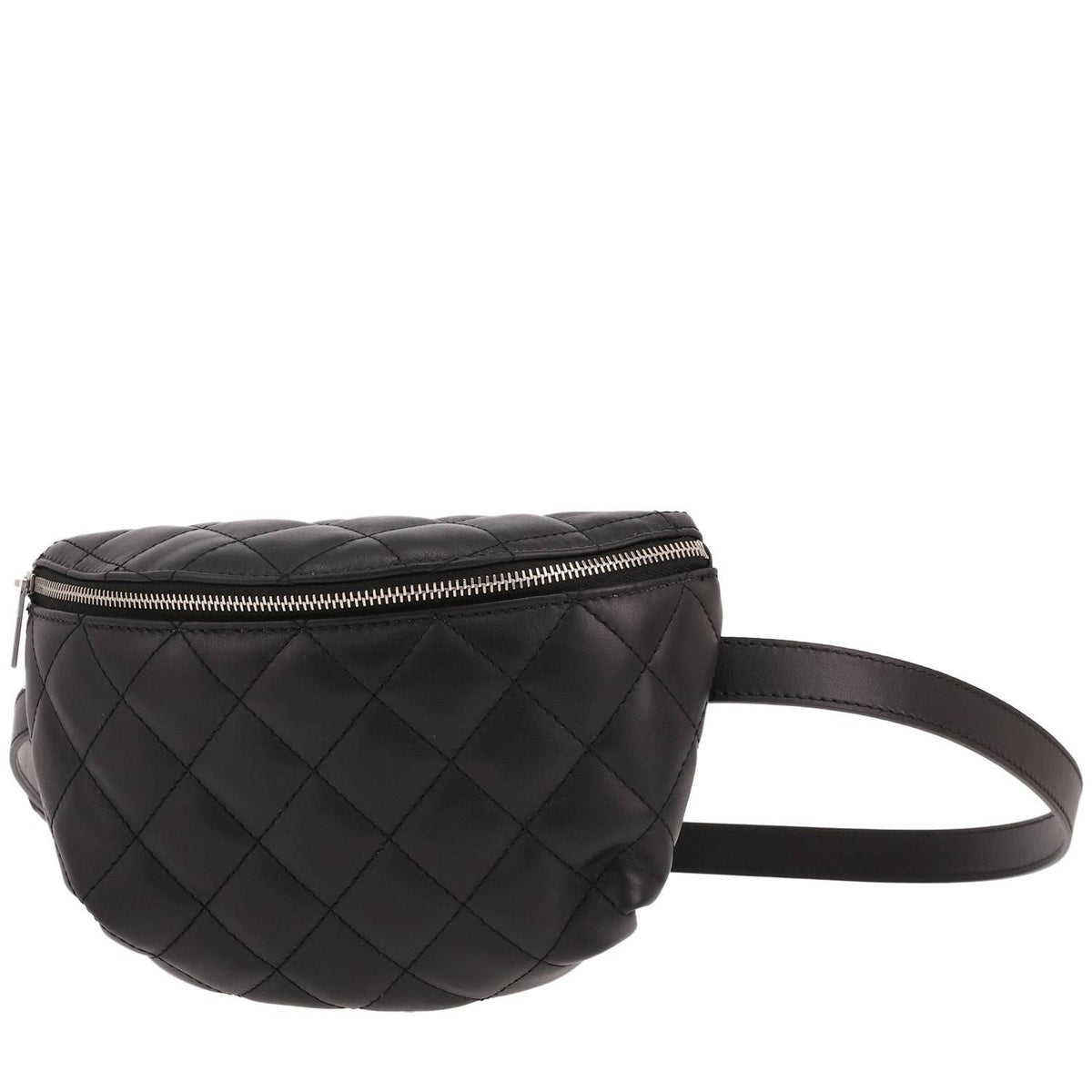 Chanel Pochette ceinture clutch-belt in black quilted leather