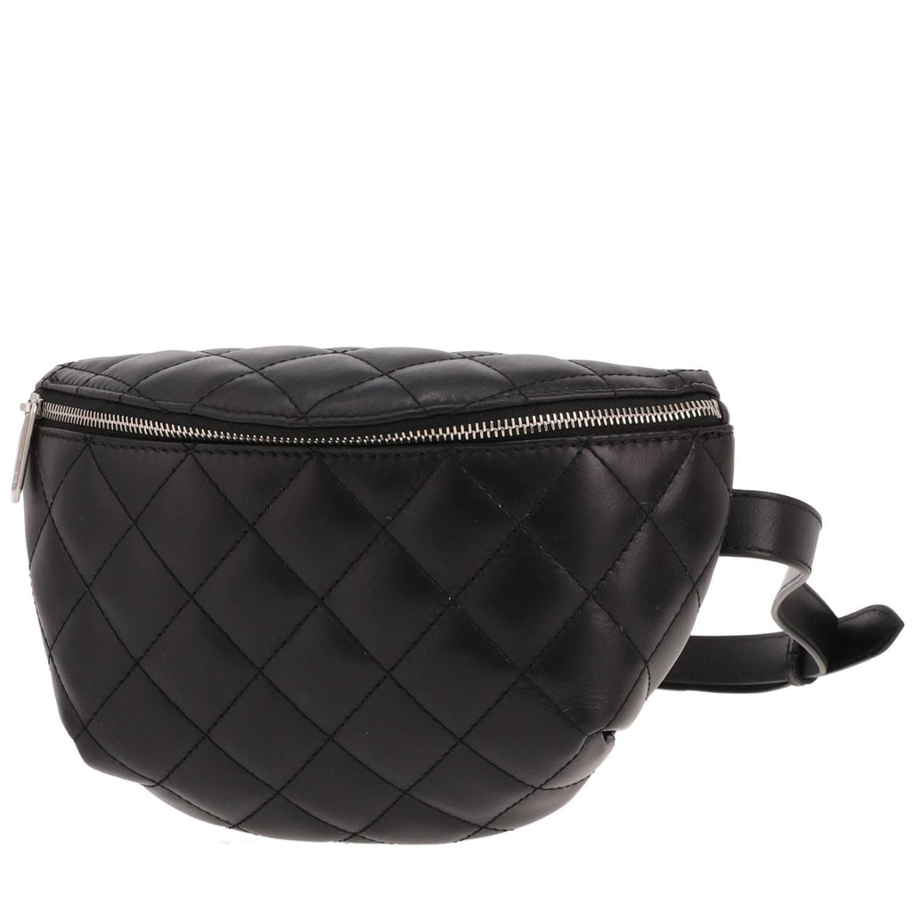 Chanel Pochette ceinture clutch-belt in black quilted leather