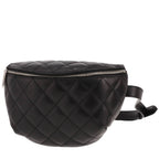 Chanel Pochette ceinture clutch-belt in black quilted leather