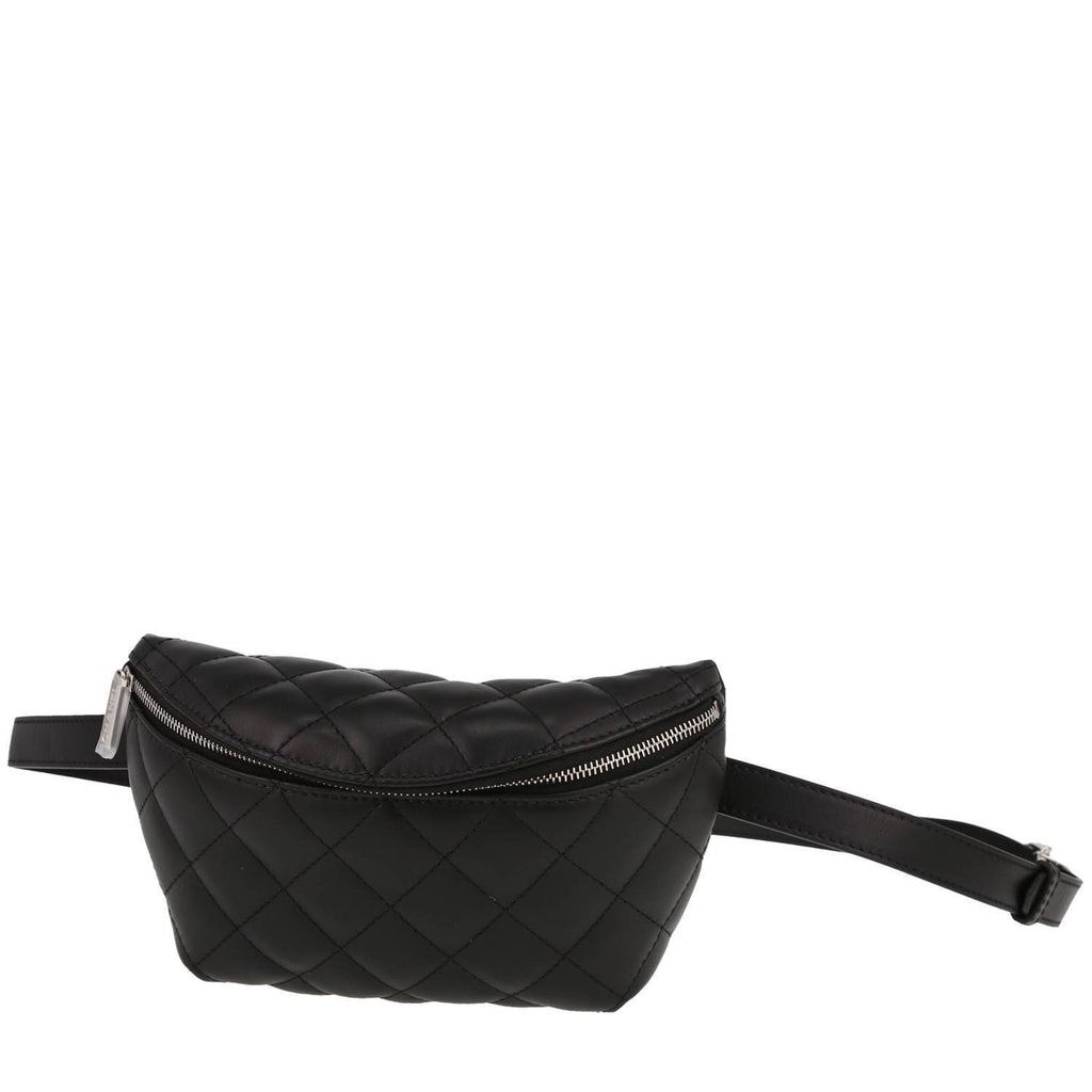 Chanel Pochette clutch-belt in black quilted leather
