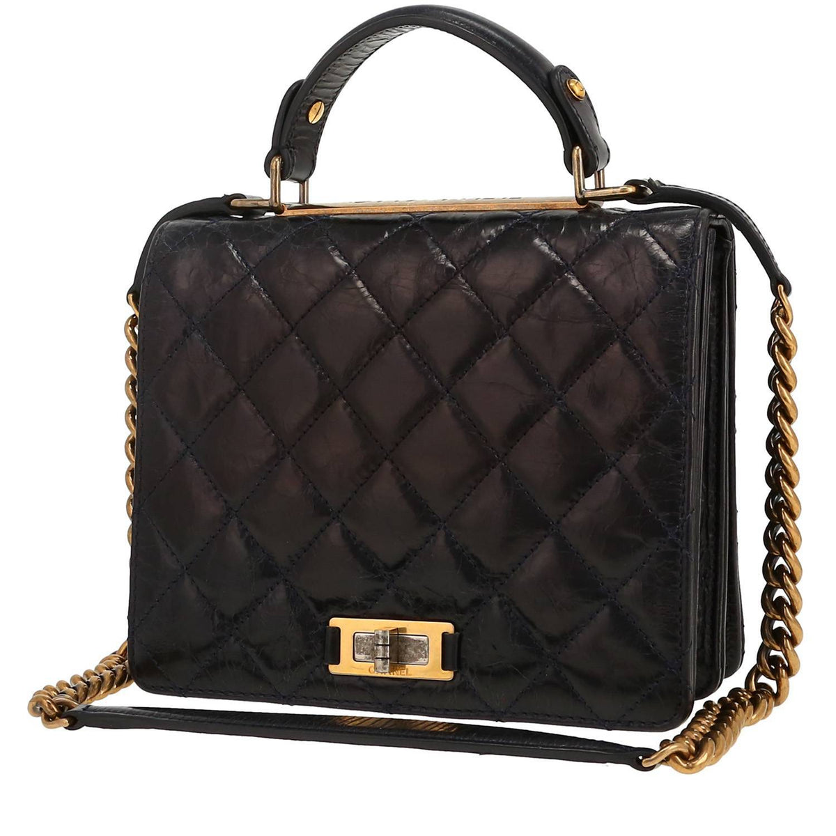 Chanel Rita handbag in blue quilted leather