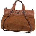 Chanel shopping bag in brown quilted leather