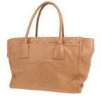 Chanel Grand Shopping large model shopping bag in beige quilted leather
