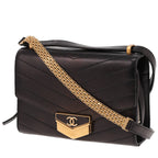 Chanel shoulder bag in black leather