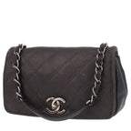 Chanel shoulder bag in grey leather