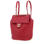 Chanel Timeless backpack in raspberry pink quilted leather