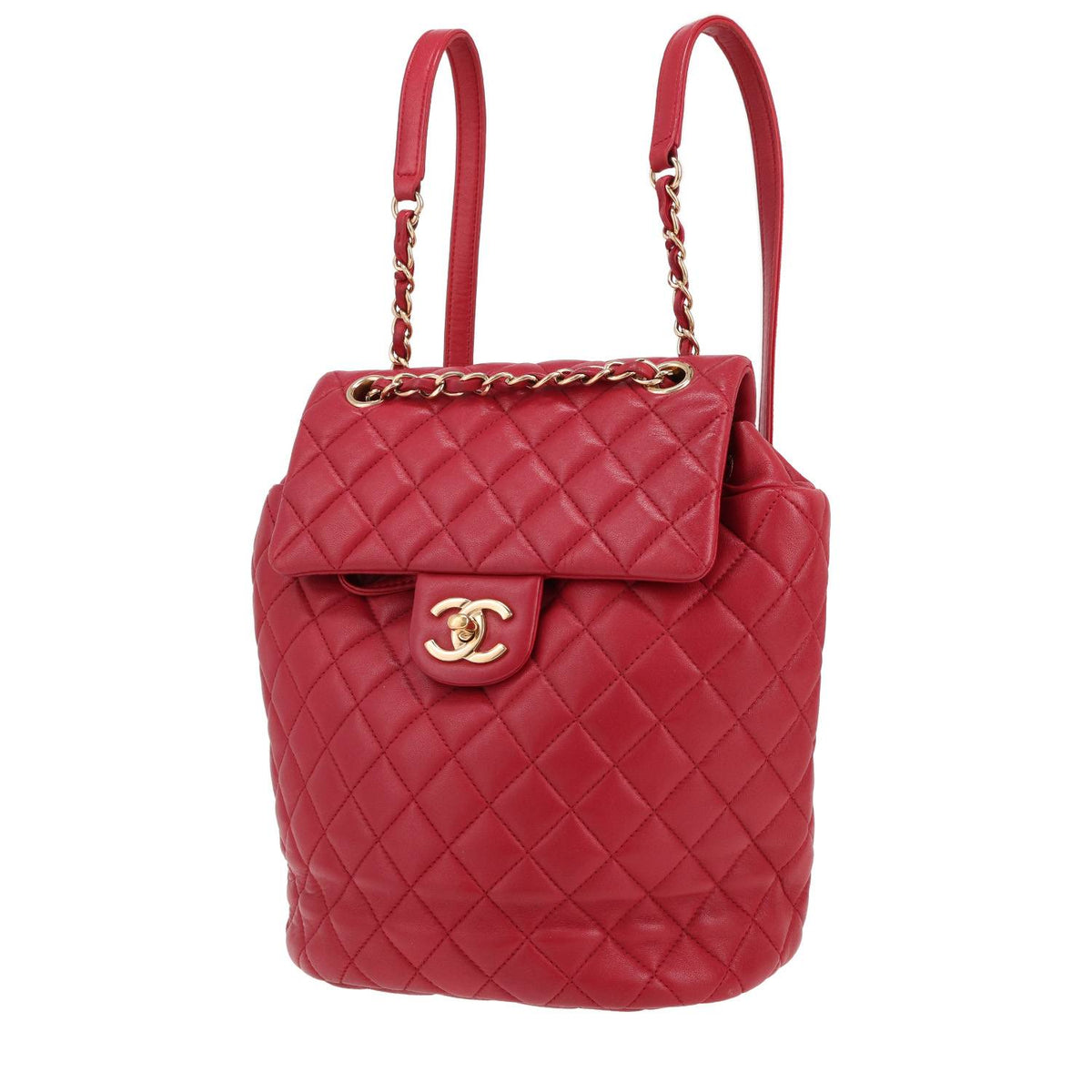 Chanel Timeless backpack in raspberry pink quilted leather